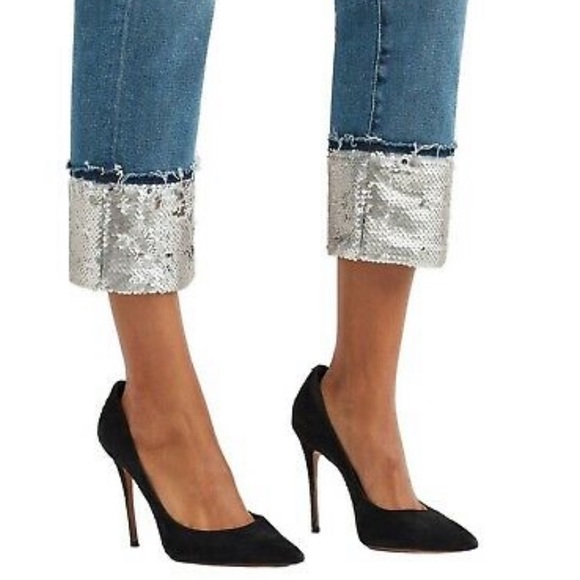 LUXE VINTAGE SEQUIN BOYFRIEND JEAN - Picture 3 of 9